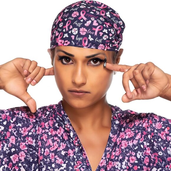 Sweet Heartwarming Breast Cancer Beanie Hat, Romantic Knitted Hat, Cancer Headwe - Picture 4 of 9